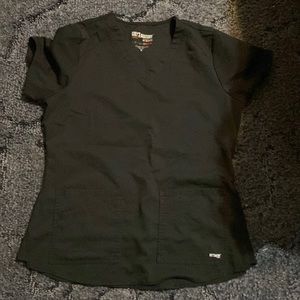 Black greys anatomy scrub top size medium